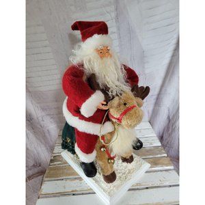 Enesco large Santa reindeer packages Xmas decor ce